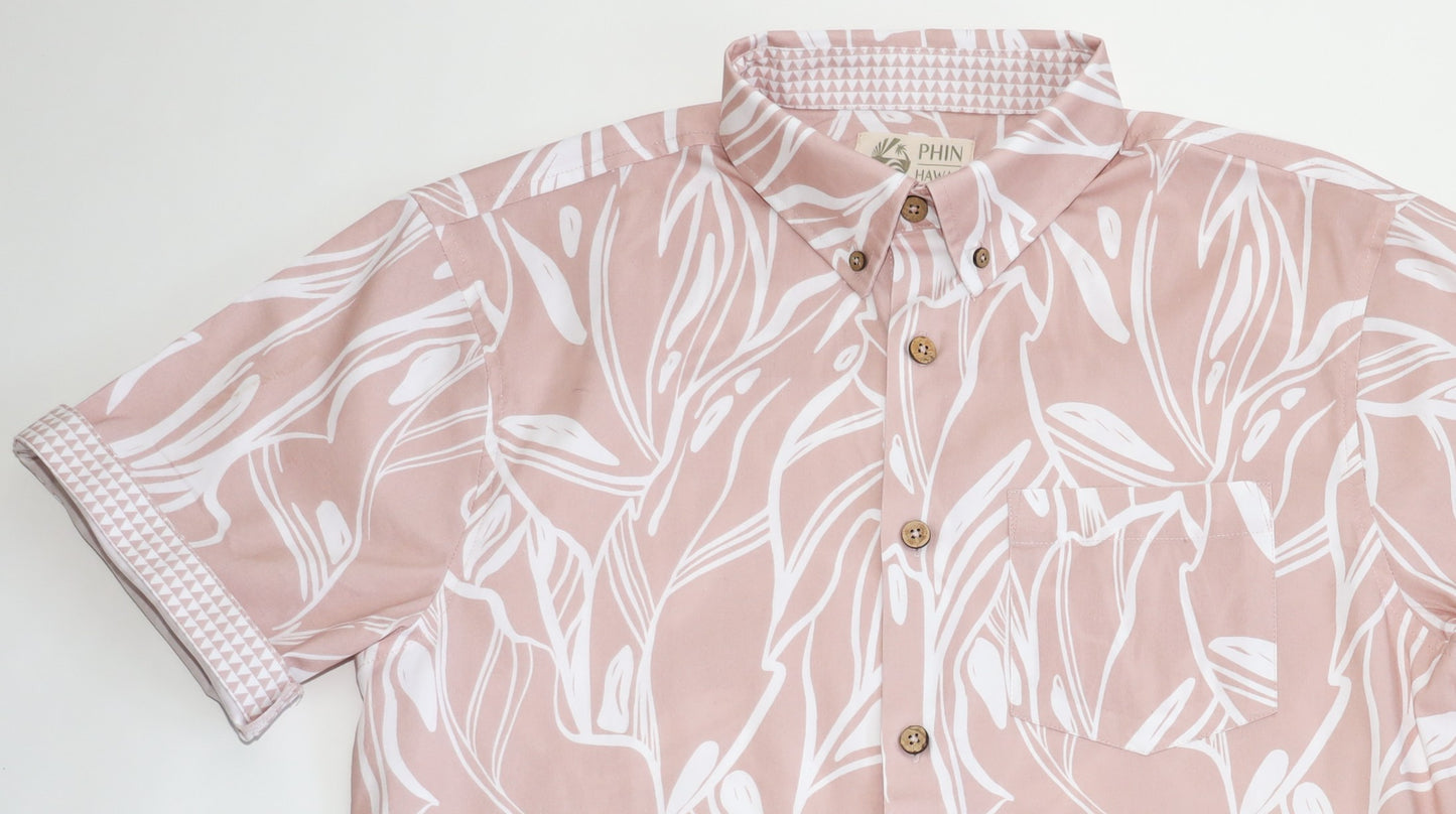 Tropical Leaves - Sepia Rose Pink