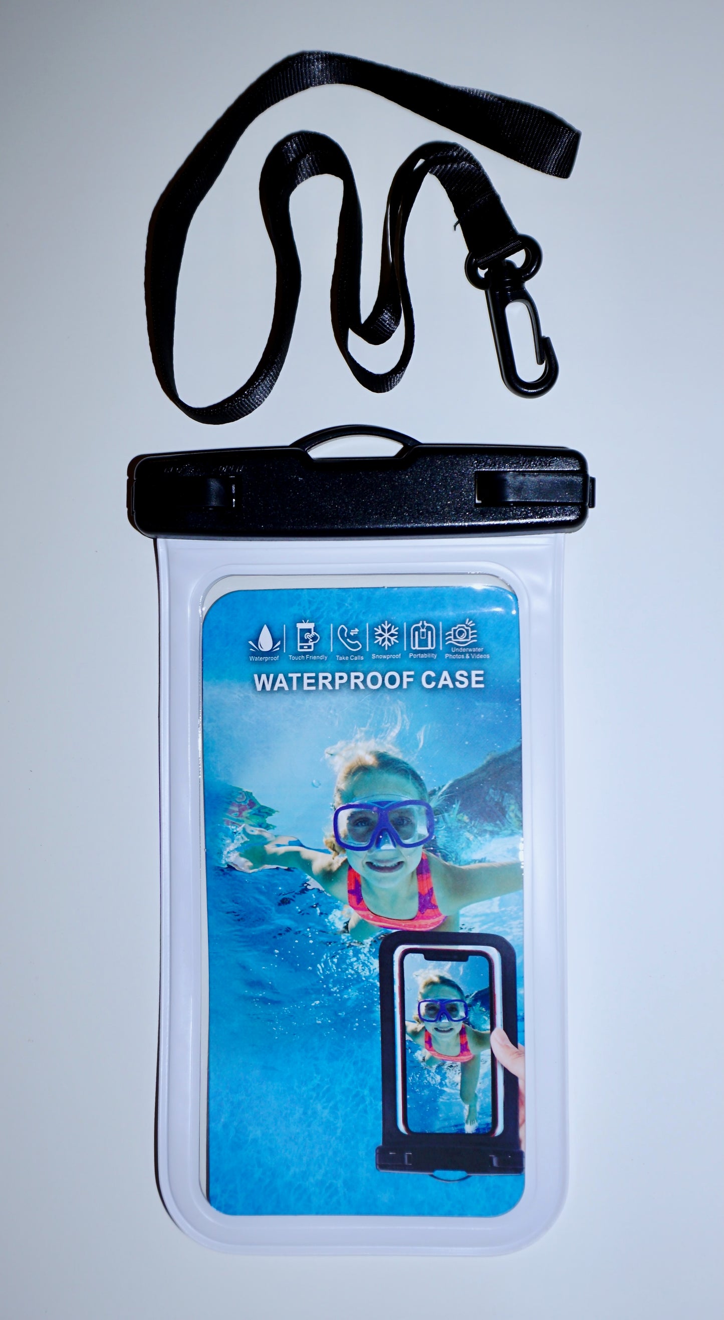 Waterproof Phone Pouch: Black Color
