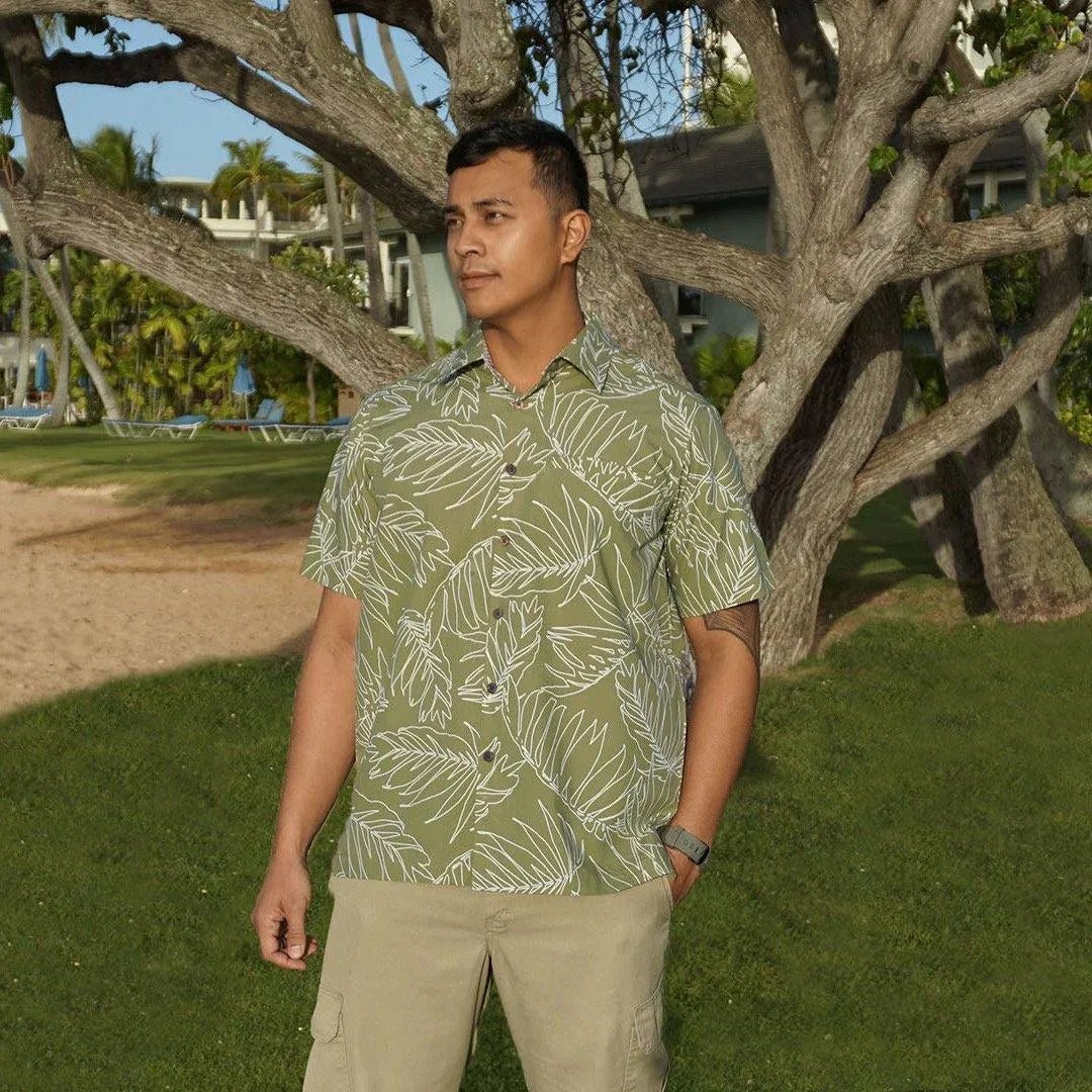 Green Hawaiian Shirt - Phin Hawai'i