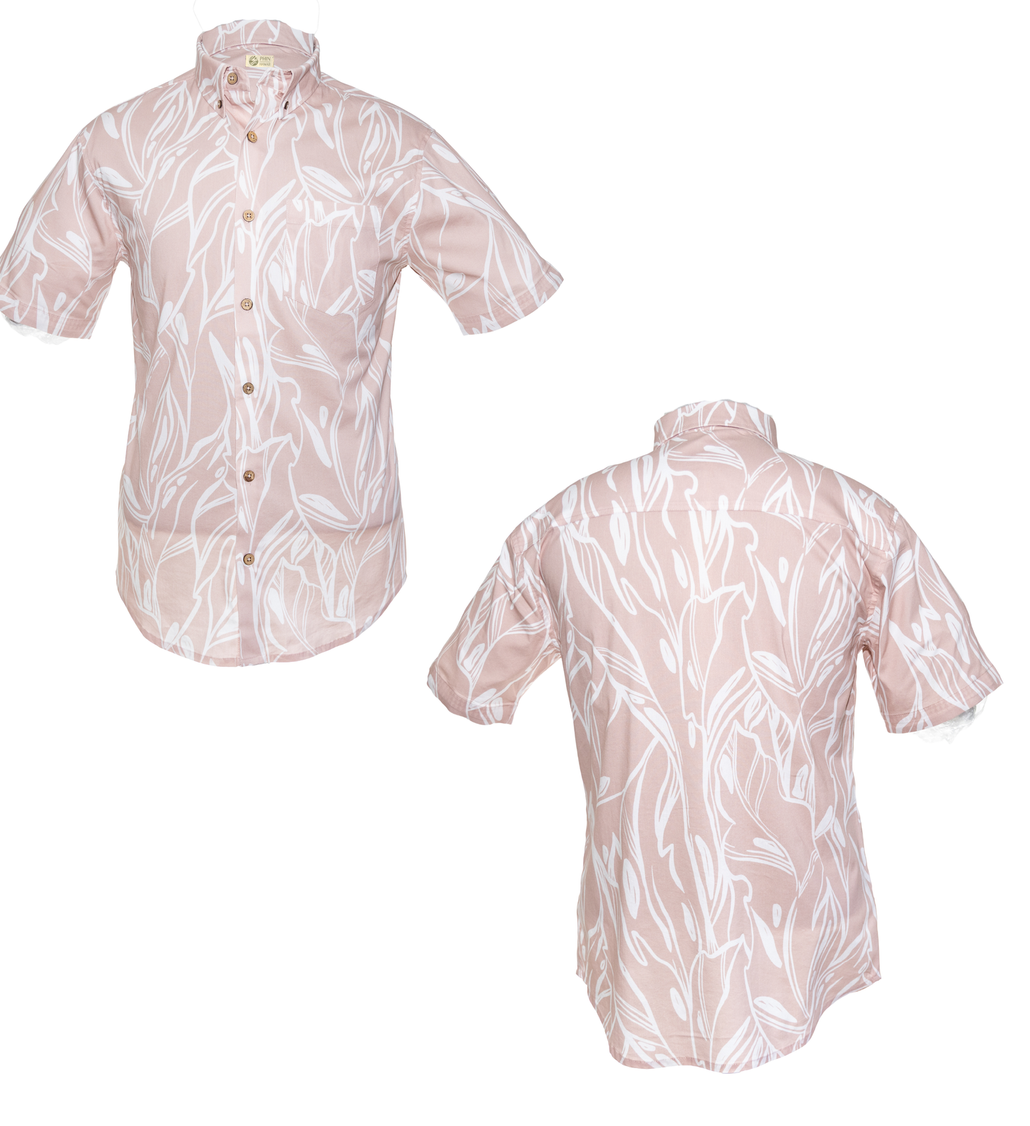 Tropical Leaves - Sepia Rose Pink