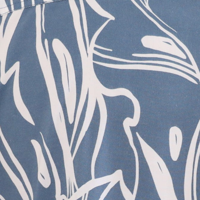 Tropical Leaves - Quiet Harbor Blue