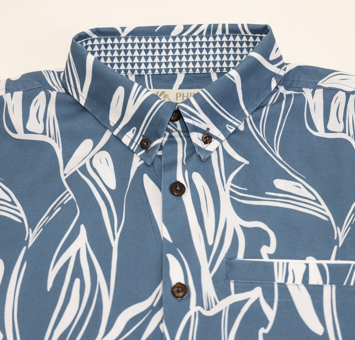 Tropical Leaves - Quiet Harbor Blue