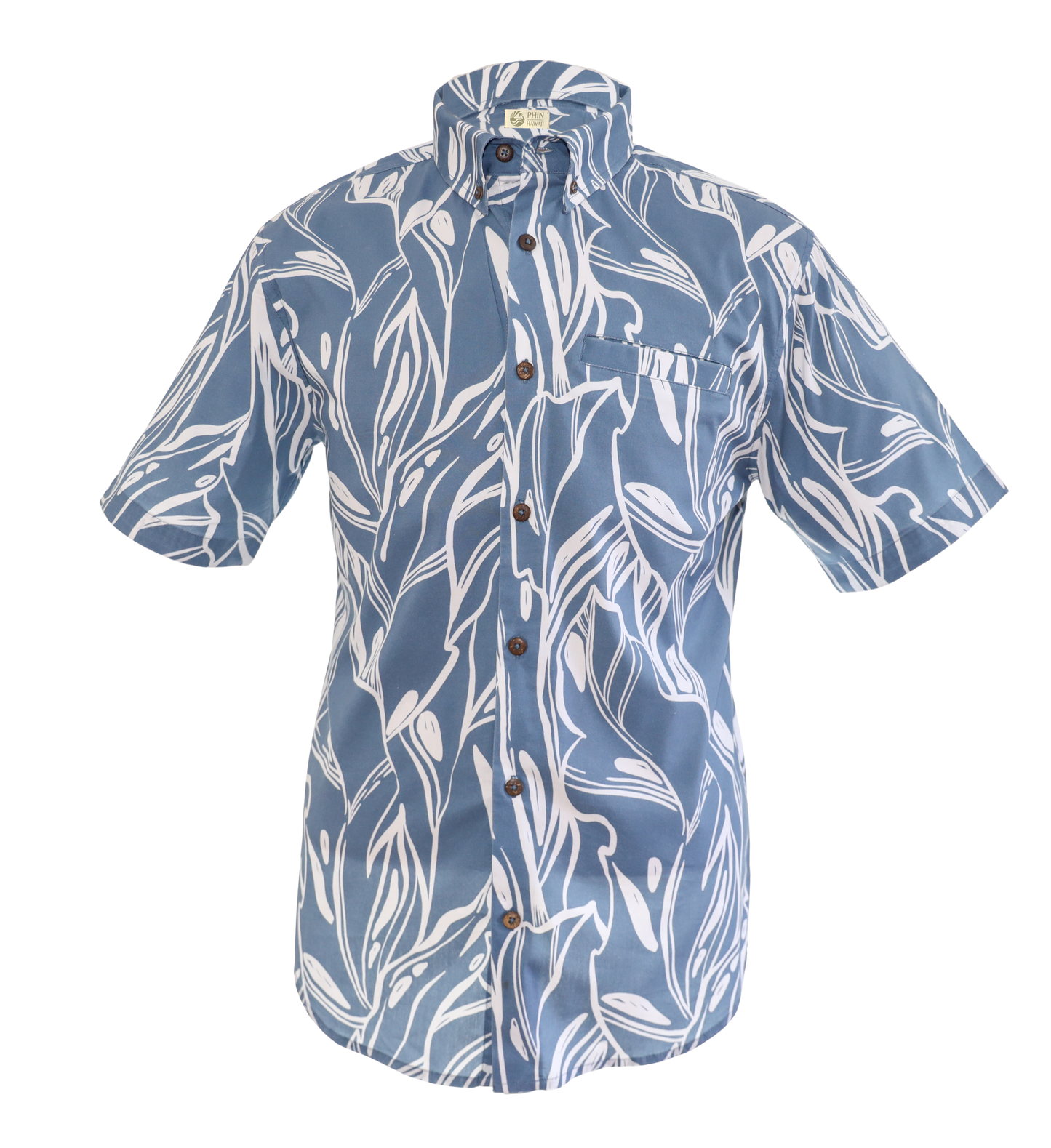 Tropical Leaves - Quiet Harbor Blue