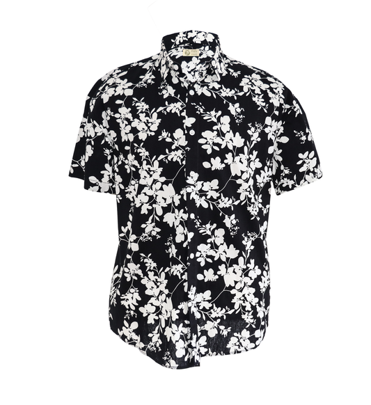 Black & White Floral Shirt