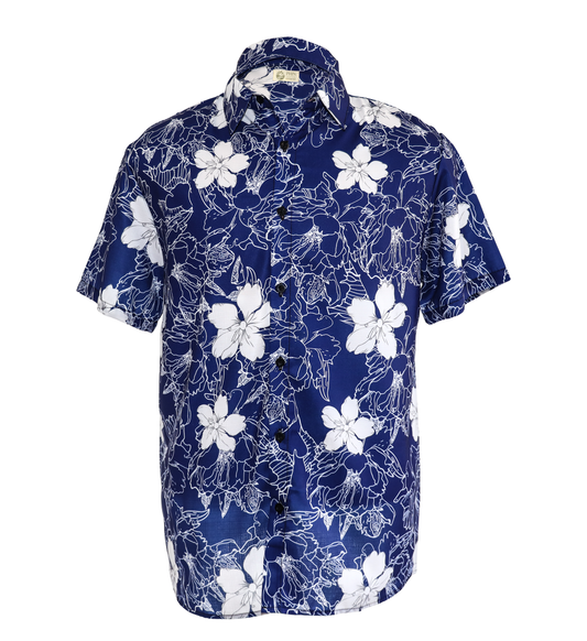 Blue Hibiscus Hawaiian Shirt