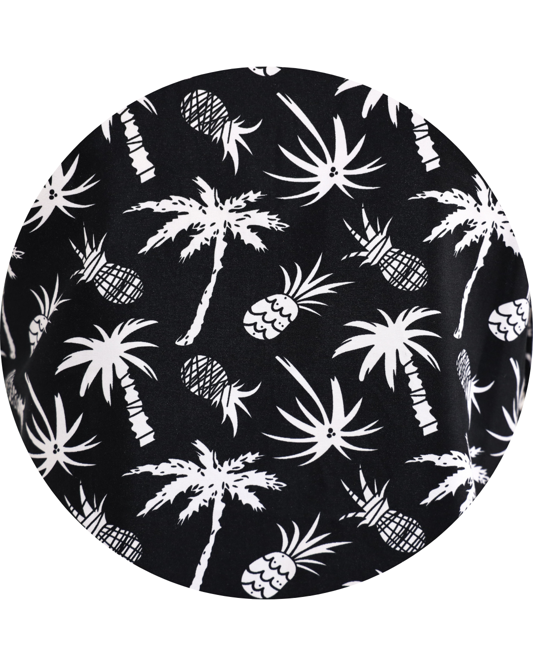 Black Palm Tree & Pineapple Shirt