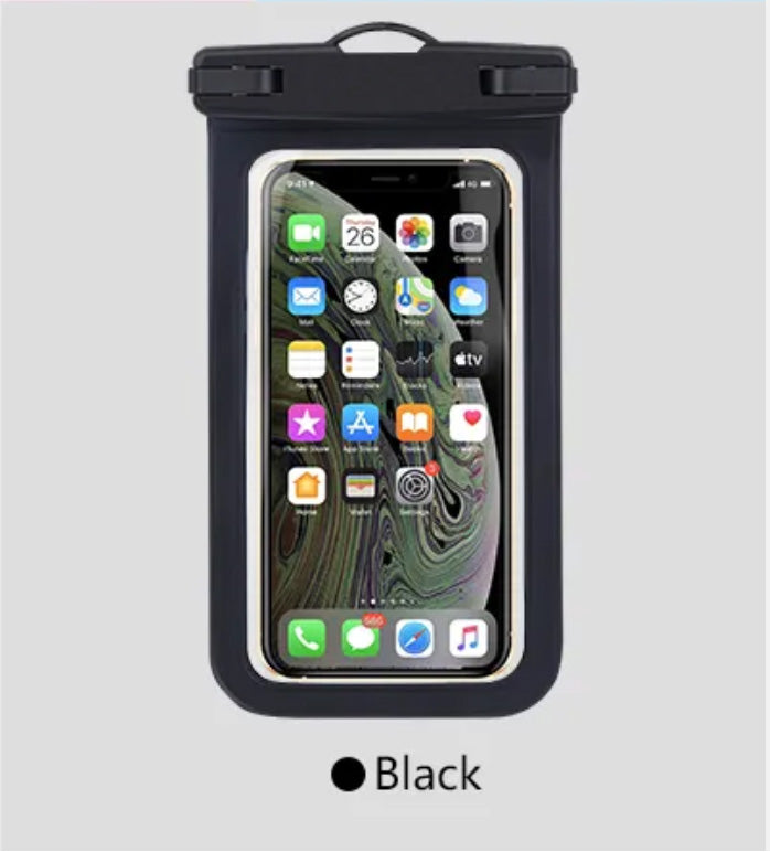 Waterproof Phone Pouch: Black Color