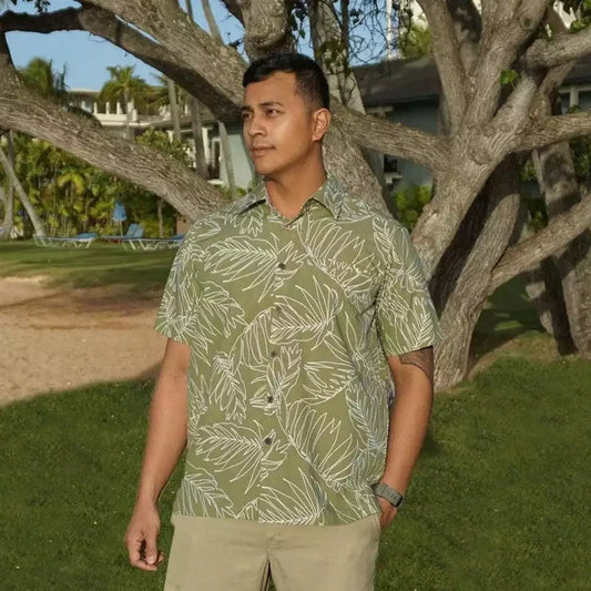 Green Hawaiian Shirt - Phin Hawai'i