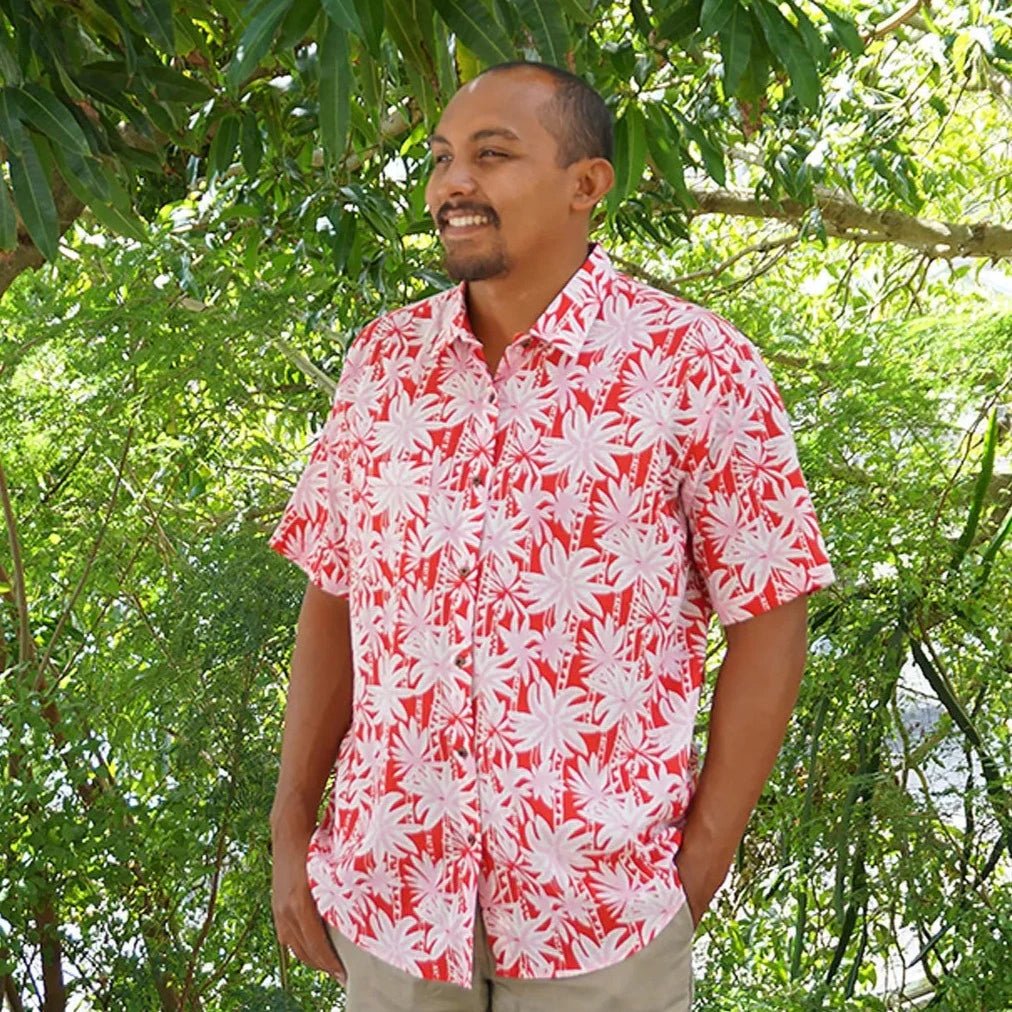 Red Palm Tree Shirt - Phin Hawai'i